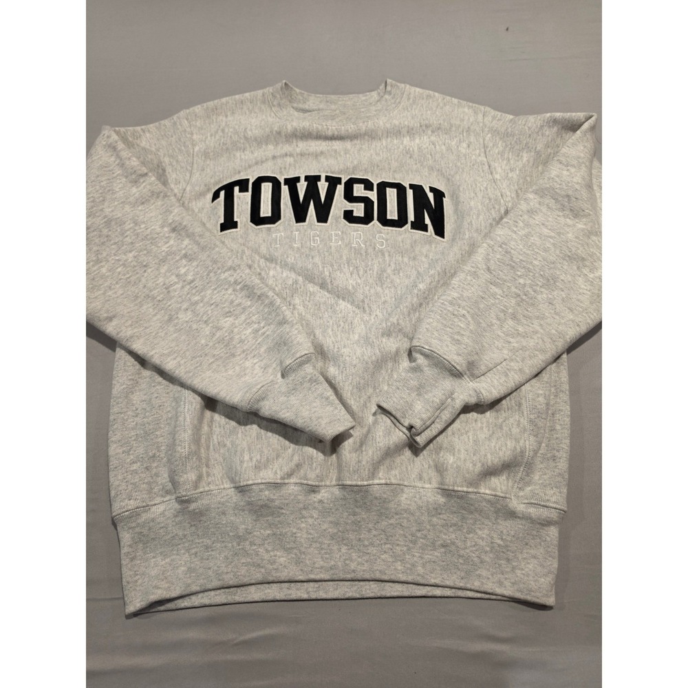 Champion Reverse Weave Towson Tigers Sweatshirt Gray Mens‎ Small CS3050